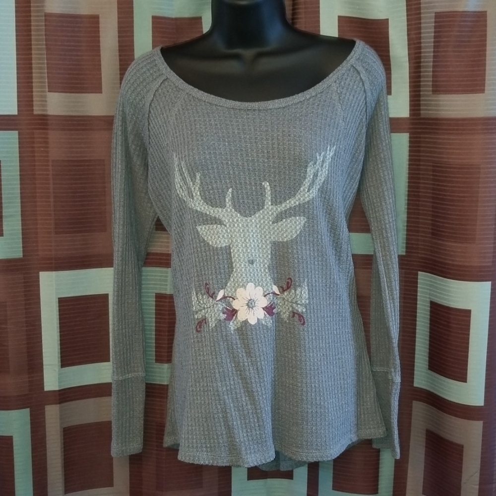SOLD Grey Stag Top